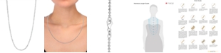 Italian Gold Moon Link 18" Chain Necklace in 14k White Gold